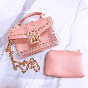 OUR BIGGEST SALE‼️ 2. PINK Luxury Rivet Jelly Candy Handbags Crossbody